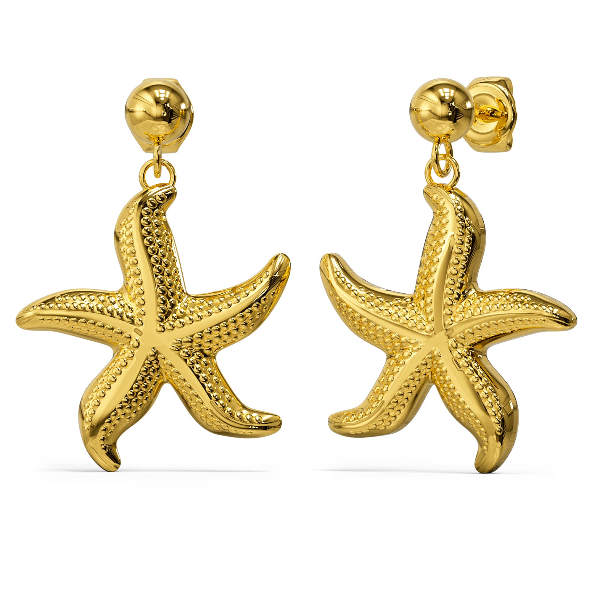 Karis Starfish Gold Statement Earrings main image 1