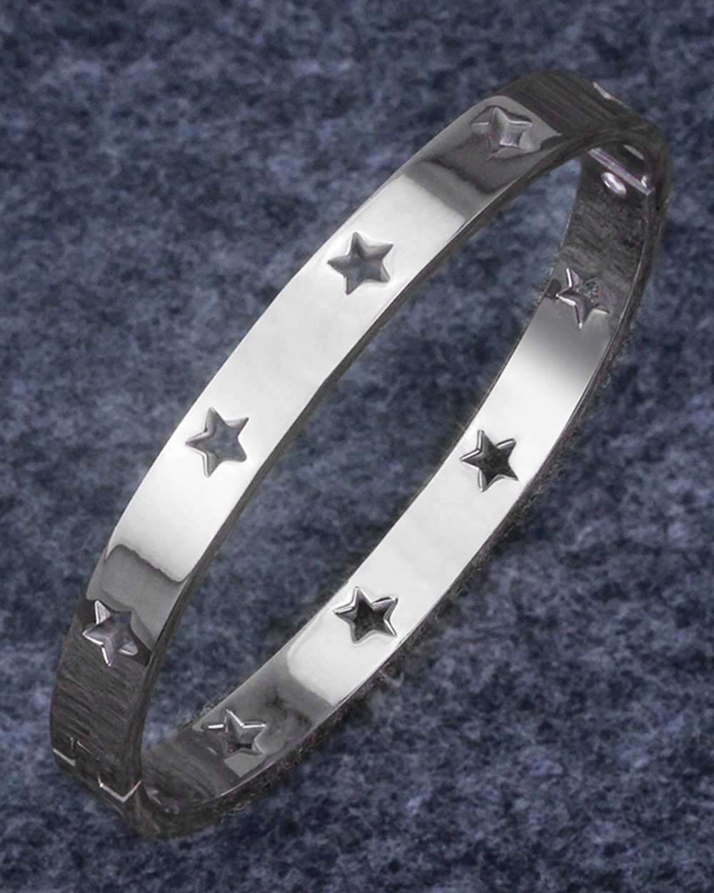 Bellatrix Star White Gold Layered Bangle - Bullion Gold